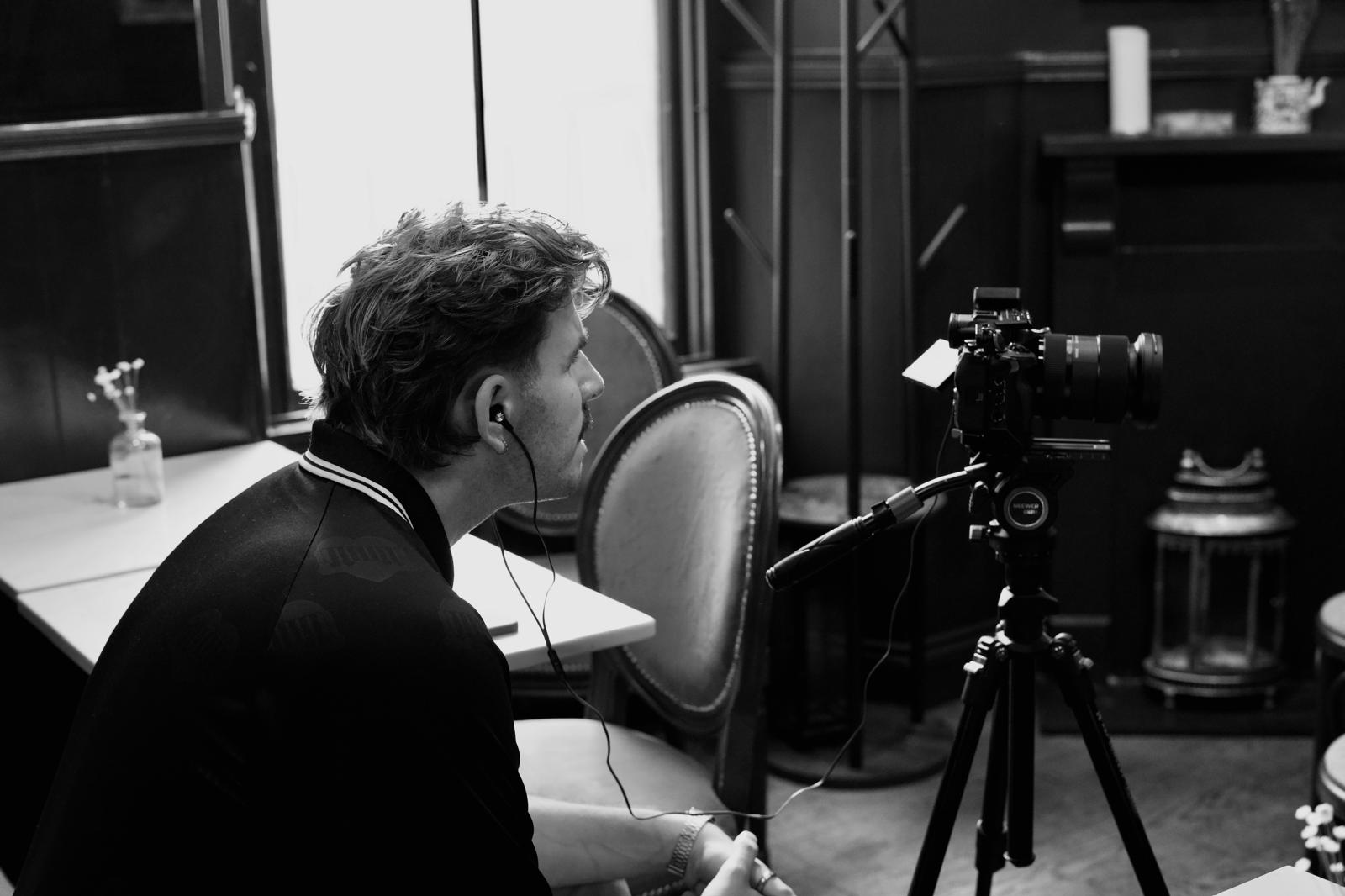 Keir behind the camera on a shoot